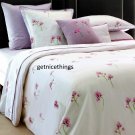 New Yves Delorme Je Taime I Love You 3PC Queen Duvet Cover Shams Set Floral Petals Reversible Cotton New Yves Delorme Je Taime I Love You 3PC Queen Duvet Cover Shams Set Floral Petals Reversible Cotton