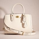 $495 NWT New Coach BROOKE Carryall 28 Chalk Pebble Leather Satchel Crossbody Bag