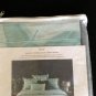 New Yves Delorme Sham Case LeCap Jacquard Foliage Reverse Aqua Green Blue Organic Sateen France