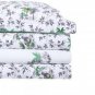 NWT Yves Delorme Full Size Fitted Sheet 55x79" White Tropical Palms Toile France