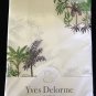 NWT Yves Delorme Full Size Fitted Sheet 55x79" White Tropical Palms Toile France