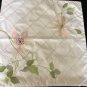 Yves Delorme Clematis Silk Blend 18x18" Decorative Pillow Cover Floral Embroidery