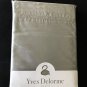 $345 Yves Delorme King Flat Sheet Triomphe Platine Grey 106x110" Organic Sateen France