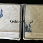New Pair (2) Yves Delorme Florida King Shams Cases Blue White Reversible Cotton France