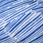 New Pair (2) Yves Delorme Florida King Shams Cases Blue White Reversible Cotton France