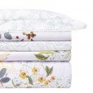 Yves Delorme Louise King Duvet Cover 111x92" Botanical Cherry Blossom Flower Vines Reversible France
