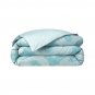 New Yves Delorme Sham Case 12x17" Le Cap Damask Leaf Feather Reverse Horizon Blue Green Solid France
