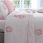 New Pair Yves Delorme Etrerose 2 Standard Shams Ranunculus Flower Pink White Reversible France