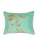New Yves Delorme 2 Un Jour Une Histoire Boudoir Shams 12"x17"  Floral Orchids Organic Cotton France