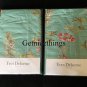 New Pair (2) Yves Delorme Standard Shams Cases Un Jour Une Histoire Floral Orchids Organic France