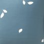 New Yves Delorme Eaux FULL FItted Sheet 55x79" White Petals Fjord Blue Organic Sateen France