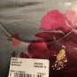 New Yves Delorme Eaux FULL FItted Sheet 55x79" White Petals Fjord Blue Organic Sateen France