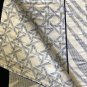 New Pair (2) Yves Delorme Abri Standard Shams Cases Blue White Tropical Palms Bamboo Cane France