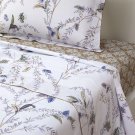New Pair Yves Delorme 2 EURO Shams GRIMANI Venice Palace Foliage Bird Paisley Organic Sateen France
