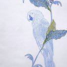 New Yves Delorme Plumes Queen Duvet Cover 92x92" Floral Cockatoo Birds Flowers White Blue France New Yves Delorme Plumes Queen Duvet Cover 92x92" Floral Cockatoo Birds Flowers White Blue France