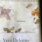 Yves Delorme Eclats KING Flat Sheet 114x116" Wildflower Poppy White Multicolor Lila Purple France