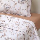 New Yves Delorme FUGUES King Flat Sheet 114x116" Botanical Herbs Organic FRANCE New Yves Delorme FUGUES King Flat Sheet 114x116" Botanical Herbs Organic FRANCE