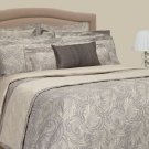 $375 New Yves Delorme Queen Flat Sheet Opal Triomphe Pierre Tan Sateen Navy Blue Jacquard Border $375 New Yves Delorme Queen Flat Sheet Opal Triomphe Pierre Tan Sateen Navy Blue Jacquard Border