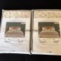 New Pair Yves Delorme Tioman Leopard 2 EURO Shams Animal Print Solid Beige Tan Organic Sateen France