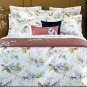 New Pair Yves Delorme Belle de Nuit 2 Standard Shams Cases Floral Reversible France