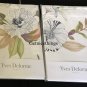 New Pair Yves Delorme Belle de Nuit 2 Standard Shams Cases Floral Reversible France