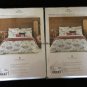New Pair Yves Delorme Belle de Nuit 2 Standard Shams Cases Floral Reversible France