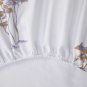 Yves Delorme Boreale Full Fitted Sheet 55x79" Trees Forest White Bronze Multi Organic Cotton Sateen