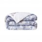 Yves Delorme Boreale Full Fitted Sheet 55x79" Trees Forest White Bronze Multi Organic Cotton Sateen