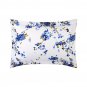 New Pair Yves Delorme Canopee 2 Standard Shams Set White Blue Foliage Tree Art Deco France