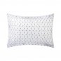 New Pair Yves Delorme Canopee 2 Standard Shams Set White Blue Foliage Tree Art Deco France