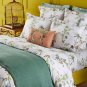Yves Delorme JARDINS QUEEN DUVET COVER 92x92" Paris Park Botanical Garden Floral White Multi France