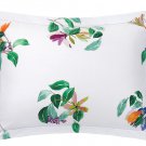 Yves Delorme Parfum 2 King Shams Cases Bird Paradise Flowers Botanical White Multi Purple France Yves Delorme Parfum 2 King Shams Cases Bird Paradise Flowers Botanical White Multi Purple France