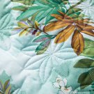 $875 Yves Delorme Panorama King Coverlet Bedspread Quilt Floral Botanical Green Multi Sateen France $875 Yves Delorme Panorama King Coverlet Bedspread Quilt Floral Botanical Green Multi Sateen France