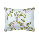 Yves Delorme Luciole 2 Standard Shams Cases Botanical Flowers Blue Green Pink Graphic Sateen France Yves Delorme Luciole 2 Standard Shams Cases Botanical Flowers Blue Green Pink Graphic Sateen France