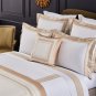 $895 Yves Delorme Joyau Queen Duvet Cover Standard Shams 3PC Set Versailles Damask Border