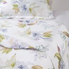 New Yves Delorme Belle de Nuit Queen 92x92" Duvet Cover Floral Reversible Organic Cotton France New Yves Delorme Belle de Nuit Queen 92x92" Duvet Cover Floral Reversible Organic Cotton France