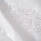 $550 Yves Delorme White Queen Duvet Cover Muse Elegant Floral Embroidery Reversible Organic France $550 Yves Delorme White Queen Duvet Cover Muse Elegant Floral Embroidery Reversible Organic France