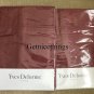 NWT Yves Delorme Triomphe 2 King Pillowcases 21x43" Grenade Wine Red Organic Sateen France