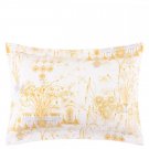 YVES DELORME Royal KING Sham Case Fireworks VERSAILLES White Dune Gold Yellow Organic Sateen France YVES DELORME Royal KING Sham Case Fireworks VERSAILLES White Dune Gold Yellow Organic Sateen France