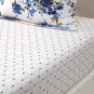 New Pair Yves Delorme Canopee 2 Standard Shams Set White Blue Foliage Tree Art Deco France
