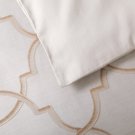 $650 Yves Delorme Palazzo Queen Duvet Cover 92x92" Jacquard Graphic Beige Tan Sateen France $650 Yves Delorme Palazzo Queen Duvet Cover 92x92" Jacquard Graphic Beige Tan Sateen France