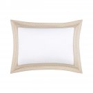 New Yves Delorme 2 KING Shams Cases Joyau VERSAILLES LIBRARY White Dune Beige Sateen France