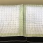 New Yves Delorme 2 Quilted EURO Shams Peace Lily Flowers White Green Reversible
