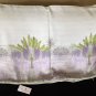 $450 YVES DELORME Mousson Standard Cases Pillow Covers 100% Silk Tropical Landscape Green Purple