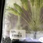 $930 Yves Delorme Mousson Counterpane Bed Cover Throw 100% Silk Tropical Landscape Green Purple