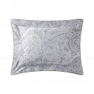 New Yves Delorme Foulard Standard Sham Pillowcase Jacquard Paisley Organic Sateen Grey France