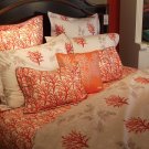New Yves Delorme Queen Duvet Cover Collector Coral White Orange Reef Aquatic Reversible Cotton New Yves Delorme Queen Duvet Cover Collector Coral White Orange Reef Aquatic Reversible Cotton