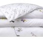 New Pair (2) YVES DELORME SAITO Standard Shams Floral Butterflies Reversible Organic Cotton France