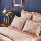 NWT Yves Delorme Perse 2 Standard Shams Damask Floral Solid Sienna Sateen France