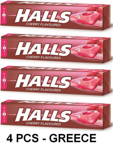 CANDIES HALLS CHERRY 4 PCS FROM GREECE HOLLS CHERRY